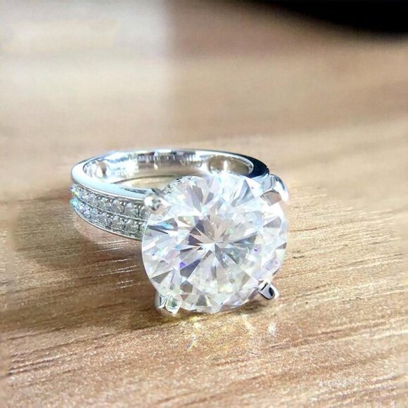 ✨ Luxury Super Large Diamond Macro Pave Wedding Rings for Women, PD343 - Picture 7 of 7